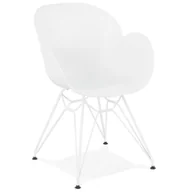 Krzesła - Kokoon Design Krzesło Design Provoc białe AC01910WH - miniaturka - grafika 1