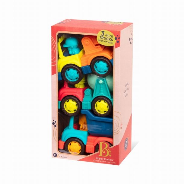 B.Toys Happy Cruisers - zestaw 3 samochodów budowlanych