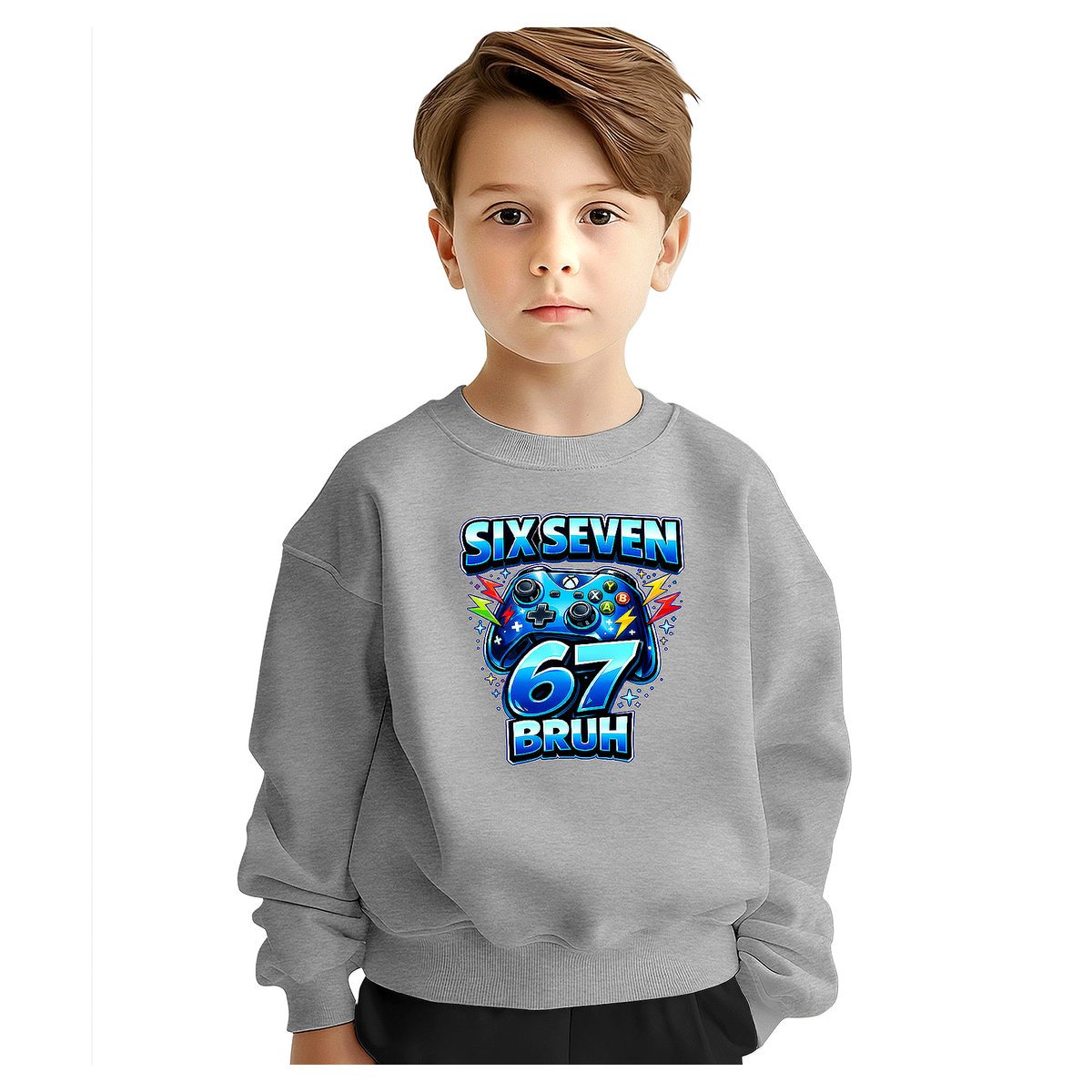 BLUZA DZIECIĘCA 67 SIX SEVEN VIRAL GAMER BRUH 134-140 DLA CHŁOPCA