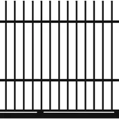 Ogrodzenia - Polbram Brama przesuwna Majorka 4x1,5 m lewa czarna - miniaturka - grafika 1