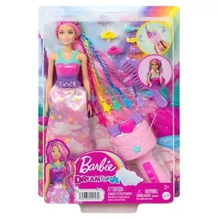 Lalka Barbie Dreamtopia Księżniczka Zakręcone pasemka HNJ06 - Lalki dla dziewczynek - miniaturka - grafika 1