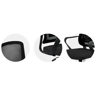 Fotel biurowy, krzesło biurowe Fotel biurowy z mikrosiatki Sofotel Wizo czarny - Fotele i krzesła biurowe - miniaturka - grafika 14