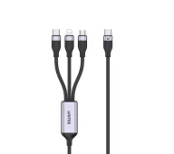 Kable USB - Unitek 3w1 C14101AGY01 1,5m Czarny - miniaturka - grafika 1