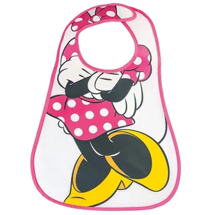Różowy, wodoodporny śliniak Myszka Minnie - Śliniaki i fartuszki - miniaturka - grafika 1