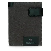 Portfele - Pepe Jeans Hilltop Portfel pionowy z uchwytem na karty i zapięciem na zatrzask, szary 8,5x10,5x1 cm Skóra by Joumma Bags, Szary, Talla única, Pionowy portfel z uchwytem na karty i zapięciem na - miniaturka - grafika 1