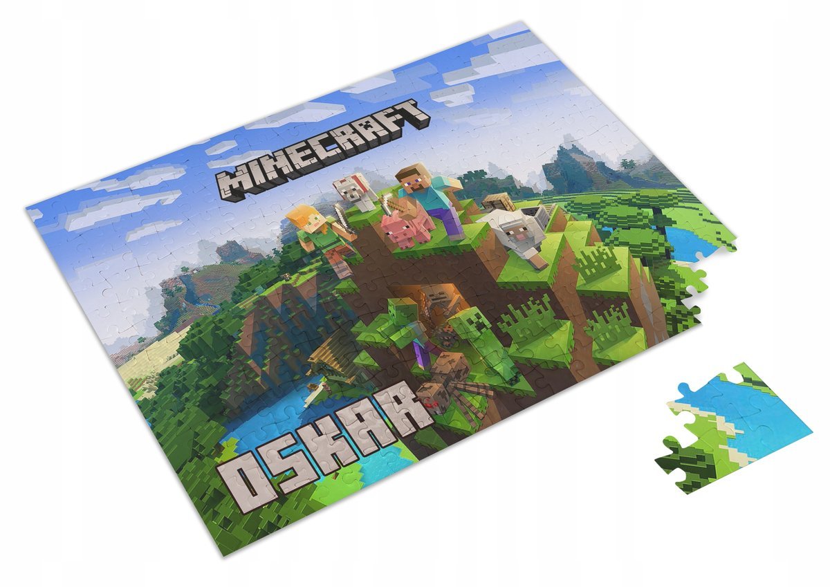 Puzzle MINECRAFT + IMIĘ + pudełko A4 120 el. #2