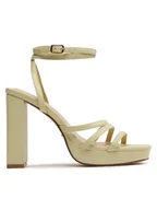 Sandały damskie - DeeZee Sandały F048-5 Zielony - miniaturka - grafika 1