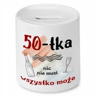 Skarbonki - SKARBONKA PREZENT NA URODZINY 50 50te 50-te z Nadrukiem ze Zdjęciem - miniaturka - grafika 1