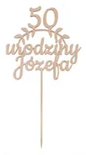 Dodatki do ciast w proszku - Topper ozdoba Na Tort 50te Urodziny Imię 50 eko - miniaturka - grafika 1