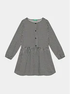 Sukienki i spódniczki dla dziewczynek - United Colors Of Benetton Sukienka codzienna 4XQNCV01F Czarny Regular Fit - miniaturka - grafika 1