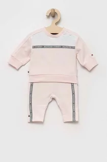 Komplety dla niemowląt - Tommy Hilfiger dres niemowlęcy kolor różowy - grafika 1