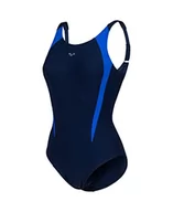 Stroje kąpielowe - ARENA Damski strój kąpielowy Lola U Back Panel jednoczęściowy kombinezon, granatowy, 42, niebieski morski, 42 - miniaturka - grafika 1