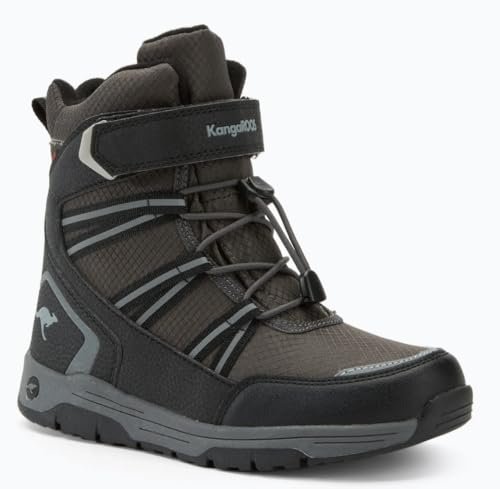 KangaROOS Unisex K-MJ Eldora EV RTX śniegowce, Jet Black/Steel Grey, 37 EU, Jet Black Steel Grey, 37