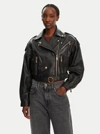 Kurtki damskie - Just Cavalli Kurtka skórzana 78PAVP05 CP009 Czarny Regular Fit - miniaturka - grafika 1