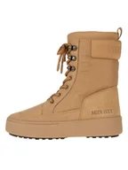 Botki damskie - Moon Boot Skórzane botki "Ltrack Combat" w kolorze jasnobrązowym - miniaturka - grafika 1