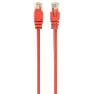 Gembird Patch cord kat.5e osłonka zalewana 1M czerwony PP12-1M/R - Patchcordy - miniaturka - grafika 1