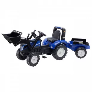 Falk New Holland Duży Traktor na pedały z przyczepą i łyżką 3090M - Jeździki dla dzieci - miniaturka - grafika 1