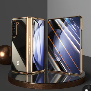 TEMU Dla Samsung Galaxy Z Fold 5, sprzęgło chroni pokrowiec telefonu, oferuje ochronę osi centralnej, charakteryzuje się etui składanym, zapewnia - Inne - miniaturka - grafika 1