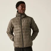 Kurtki i kamizelki sportowe męskie - Regatta Kurtka męska przejściowa z kapturem Helfa Szarozielony, Rozmiar: S - miniaturka - grafika 1