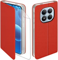 Etui i futerały do telefonów - Etui z klapką do Xiaomi Redmi Note 15 5G Zamykane Czerwone Futerał + Folia - miniaturka - grafika 1