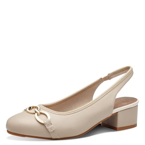 Jana Damskie wegańskie komfortowe czółenka, szarobrązowy/beżowy, 37 EU, taupe Beige, 37 eu