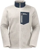 Bluzy męskie - Jack Wolfskin Kingsway Fleece M 1709002-5062 białe S - miniaturka - grafika 1