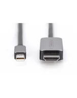 Kable komputerowe i do monitorów - Kabel adapter DIGITUS PREMIUM miniDisplayPort 1.4 - HDMI 8K 60Hz miniDP/HDMI M/M 1m - miniaturka - grafika 1