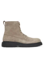 Botki męskie - Calvin Klein Trzewiki Combat Ess Lace Up Zip Boot Su YM0YM01371 Szary - miniaturka - grafika 1