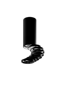 Candellux Lighting czarna lampa sufitowa TUBA 2282732 lampa natynkowa czarny walec z ruchomymi pierścieniami 2282732 - Lampy sufitowe - miniaturka - grafika 1