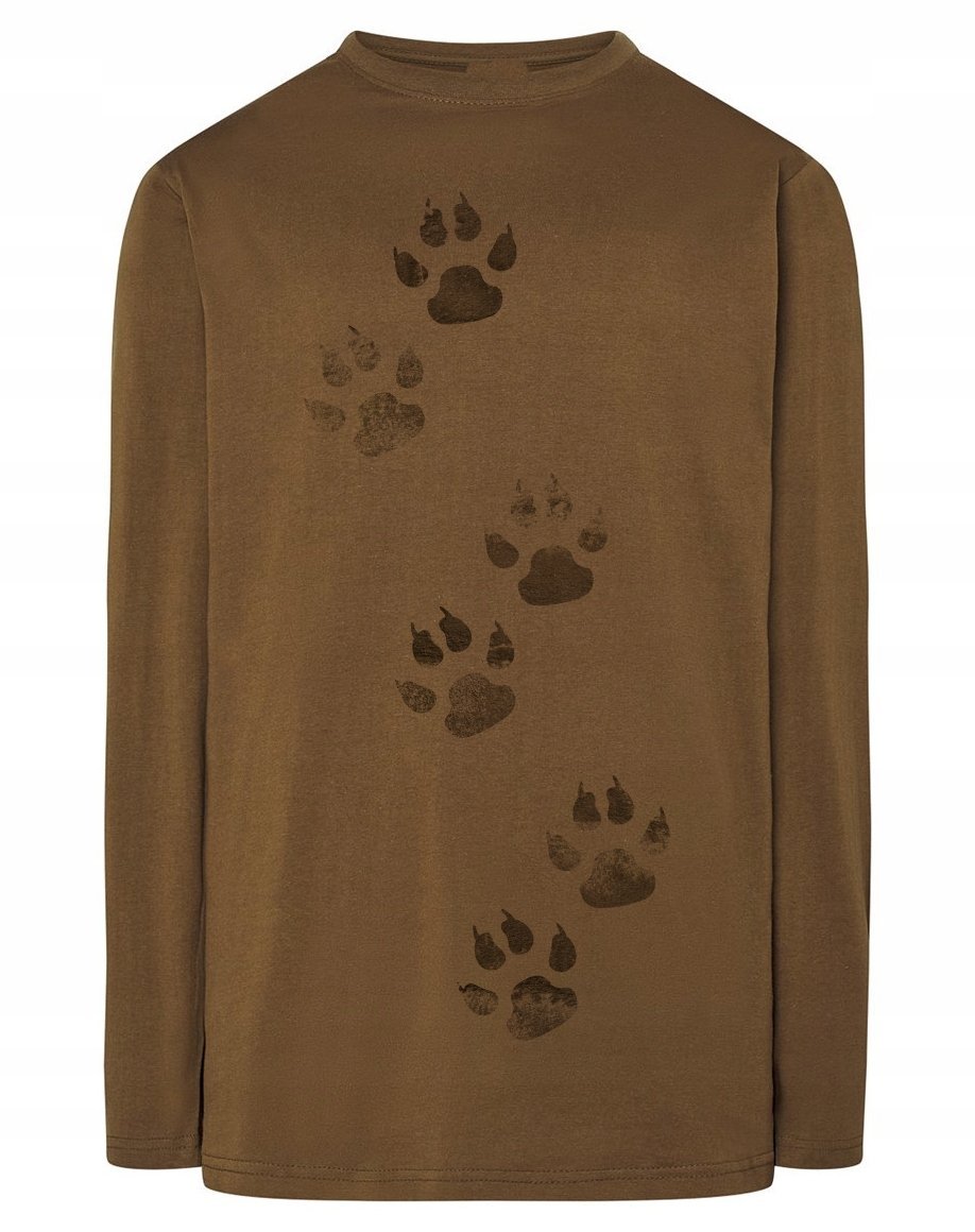 Longsleeve męski nadruk Ślady łap Łapy r.XXL