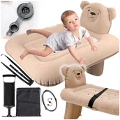 Łóżeczka i kojce - Łóżeczko turystyczne dmuchane materac do samolotu pociągu auta łóżko+pompka - miniaturka - grafika 1