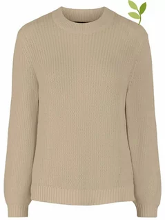 Swetry damskie - Pieces Sweter "Pcolivia" w kolorze beżowym - grafika 1