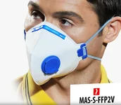 Odzież robocza - PÓŁMASKA Z ZAWORKIEM/FILTREM FFP2 PRZECIWPYŁOWA- EASY FLOW- REIS- BIAŁA - miniaturka - grafika 1