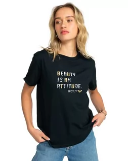 Koszulki i topy damskie - Roxy bawełniana koszulka damska, Antracyt, XL - grafika 1