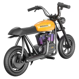 Motocykl elektryczny dla dzieci HYPER GOGO Pioneer 12 Plus, 21,9 V 5,2 Ah 160 W, opony 12'x3', 12 km - pomarańczowy - Motocykle - miniaturka - grafika 4