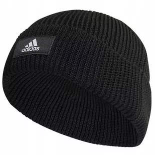 Czapka Zimowa Adidas Fisherman Beanie Hg7801 Czarna Logo - Czapki męskie - miniaturka - grafika 1