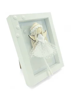 Aniołek w ramce 20cm - Ozdoby bożonarodzeniowe - miniaturka - grafika 1
