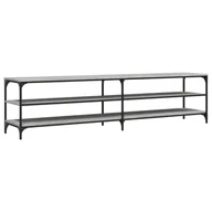 Szafki RTV - vidaXL Szafka pod TV szara Sonoma 200x30x50 cm materiał drewnopochodny i metal - miniaturka - grafika 1