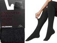 Rajstopy - Calzedonia Rajstopykaszmirowe Kaszmir Wiskoza Ciepłe Szare Melanż T.5 XL - miniaturka - grafika 1