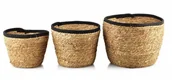Kosze wiklinowe - Lumarko Lumarko Komplet 3 Koszy 33x33xh:27/27x27xh:24/25x25xh:21cm HIWB2770 Mondex - miniaturka - grafika 1