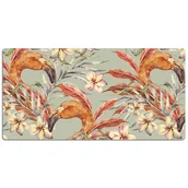 Podkładki na biurko - Mata ochronna na biurko Tropikalny obraz z flamingami 120x60 cm - miniaturka - grafika 1