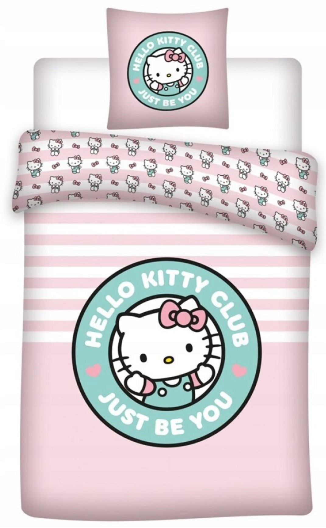 Pościel Hello Kitty Club Just Be You Różowa Pościel Hello Kitty 140x200