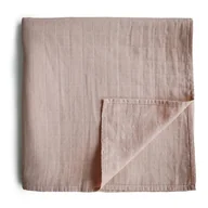 Rożki i beciki - Mushie, Otulacz kocyk letni, Blush, 120x120 cm - miniaturka - grafika 1