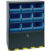 Szafy i regały magazynowe - Artplast Szafki z plastikowymi pojemnikami i szufladą, 9 boksów 1104/80V - miniaturka - grafika 1