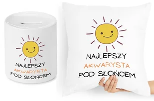 DLA AKWARYSTY ZESTAW PODUSZKA + SKARBONKA z Nadrukiem ze Zdjęciem - Skarbonki - miniaturka - grafika 1