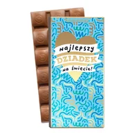 Czekolada - CZEKOLADA MLECZNA NAJLEPSZY DZIADEK NA ŚWIECIE BŁĘKITNA 100g - miniaturka - grafika 1