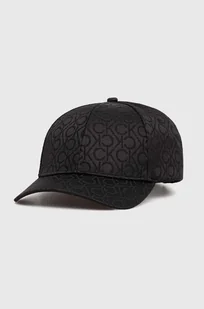 Calvin Klein czapka z daszkiem kolor czarny wzorzysta K60K612032 - Czapki damskie - miniaturka - grafika 1