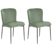 Krzesła - Zestaw 2 krzeseł do jadalni zielony ADA - miniaturka - grafika 1
