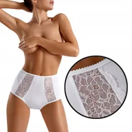 Majtki damskie - Babell 086 Majtki Bawełniane Figi damskie Biel XL - miniaturka - grafika 1