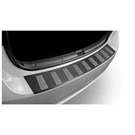Nakładki na zderzak - Nakładka na zderzak do Mazda 6 III GJ/ FL 2013-2017 Sedan 4-drzwiowy - Trapez,Czarno-biała satyna - miniaturka - grafika 1